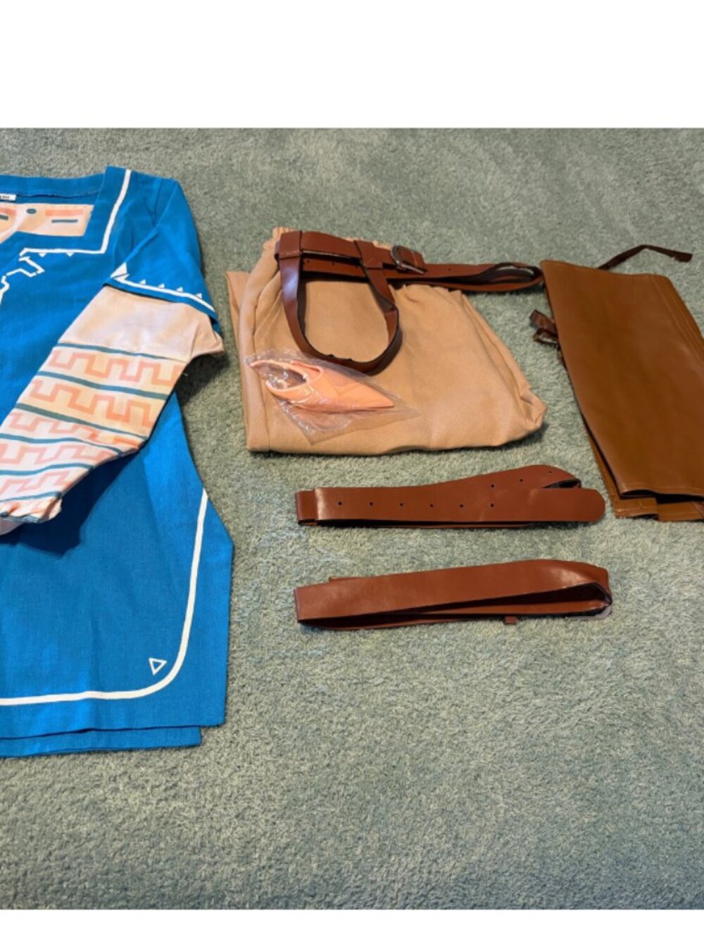 Link Breath of the Wild Inspired Kids Costume Size 150 - 1pc Tunic & Pocket Pant - Picture 5 of 6